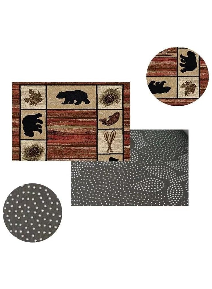 Anna 80 * 120cm Lordic Country Retro Living Room, Bedroom, Bedside Anti Slip And Wear Resistant Floor Mat - Image 2