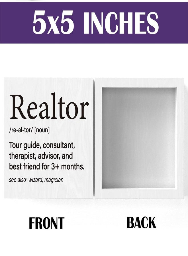 XFW Realtor Gifts for Women Men, Gifts for Realtors, Realtor Definition Sign, Gifts For a Real Estate Agent, Funny New Home Decor 5 x 5 inch - Image 2