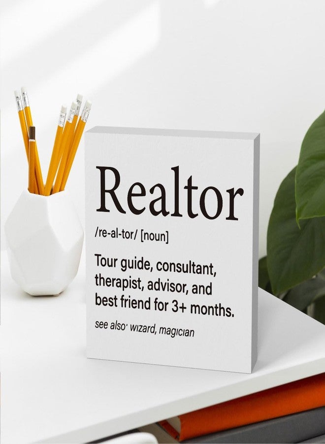 XFW Realtor Gifts for Women Men, Gifts for Realtors, Realtor Definition Sign, Gifts For a Real Estate Agent, Funny New Home Decor 5 x 5 inch - Image 4