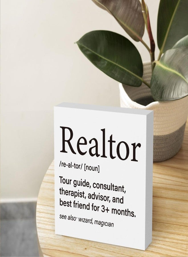 XFW Realtor Gifts for Women Men, Gifts for Realtors, Realtor Definition Sign, Gifts For a Real Estate Agent, Funny New Home Decor 5 x 5 inch - Image 5