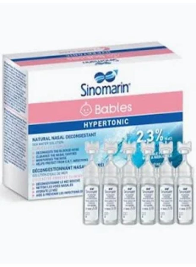 Sinomarin Babies Hypertonic Natural Nasal Decongestant, 18 Single-Use Vials x 5ml - Image 2