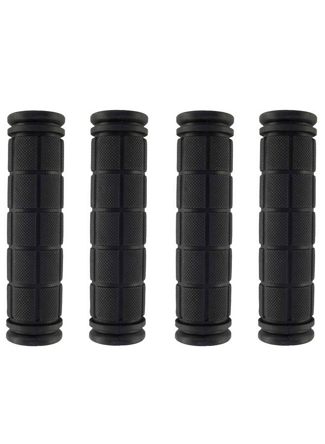 Kasteco 2 Pairs Bicycle Handle Bar Grips Mushroom Grips For Bmx;Mtb;Road Mountain Bikes, Black - Image 1