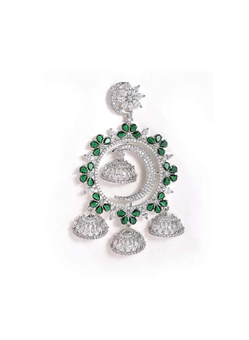 Priyaasi Stone Studded Dome Shaped Jhumkas