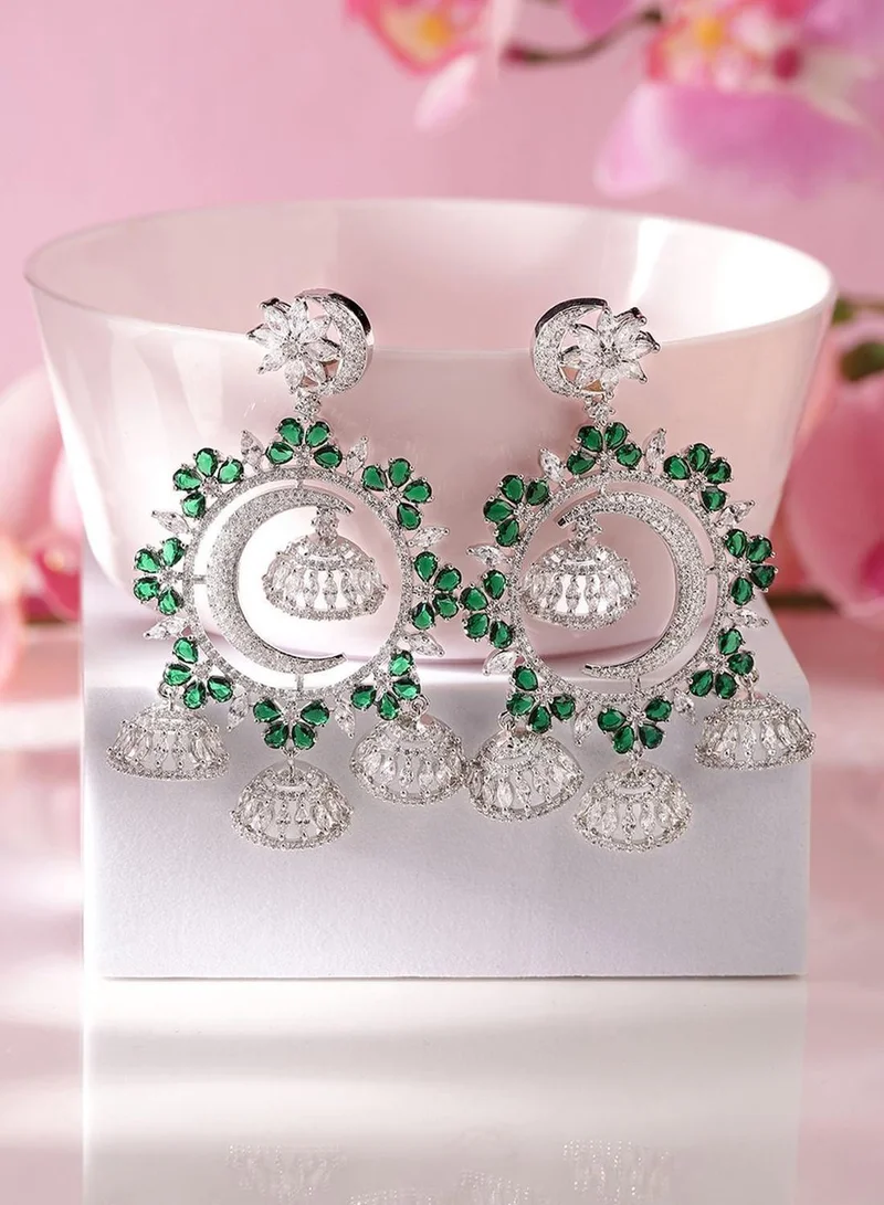 Priyaasi Stone Studded Dome Shaped Jhumkas