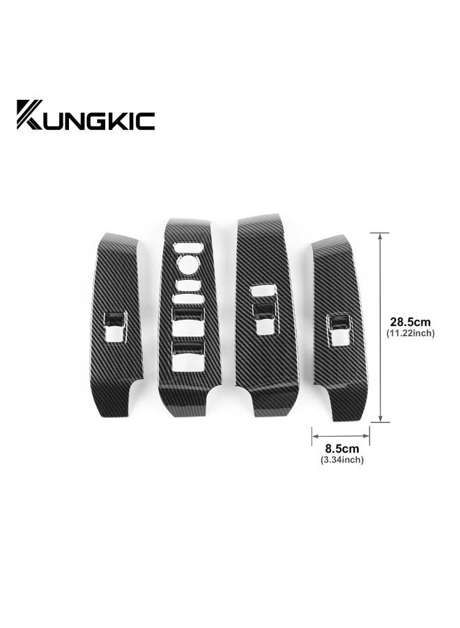 KUNGKIC Carbon Fiber Style For Honda Acura Integra 2023 2024 ABS Car Window Lift Button Switch Panel LHD Interior Accessories - Image 2