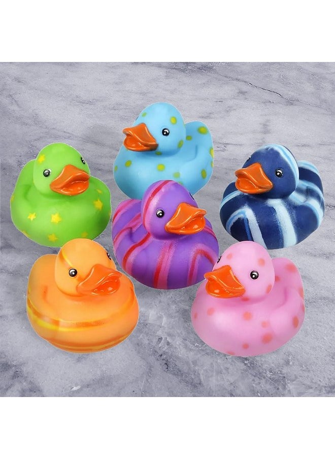 Rhode Island Novelty - Rhode Island Novelty 2Inch Multi-Color/Pattern Rubber Duckies, One Dozen - Image 1