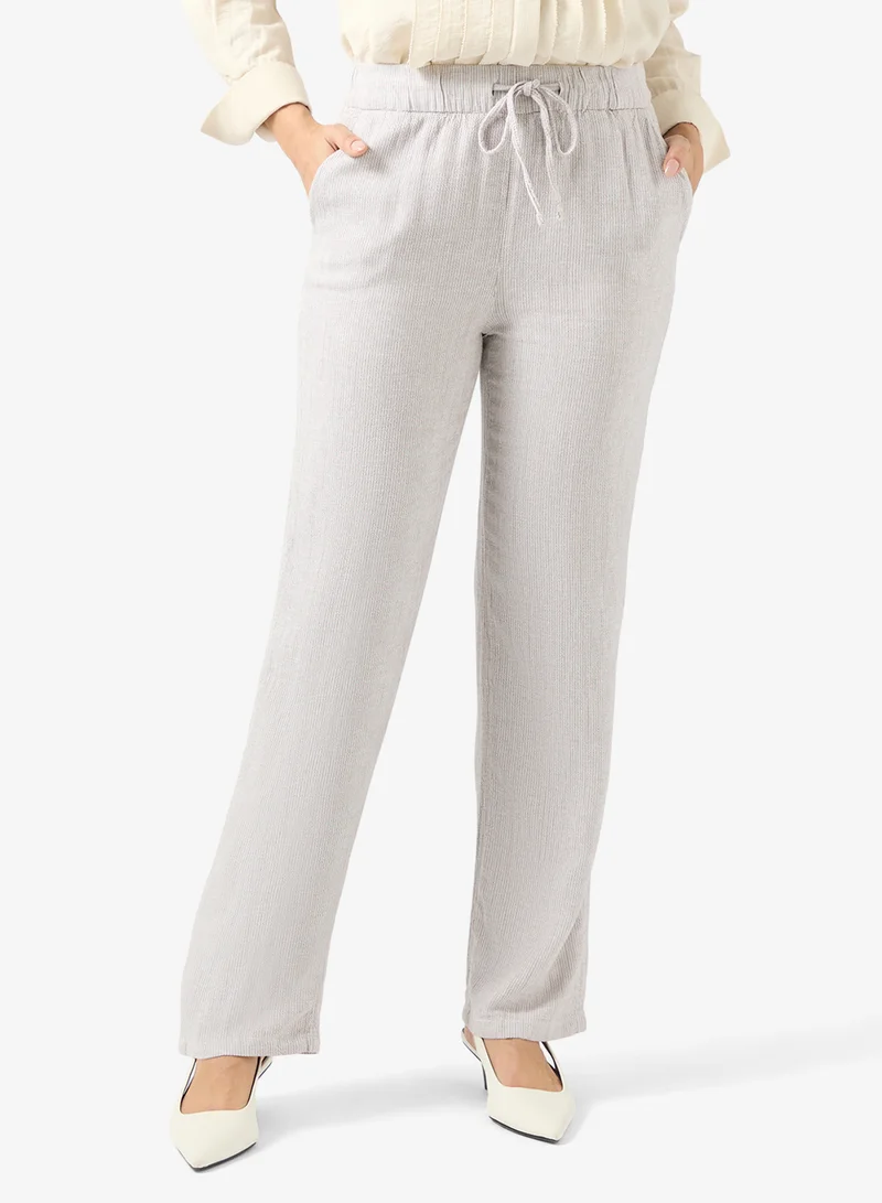 Striped  Wide Leg Trousers 32in