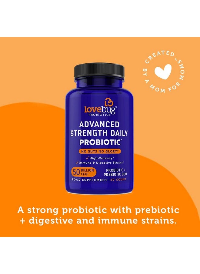 LoveBug Probiotics - Lovebug Award Winning Maximum Strength | Rebuild & Restore Immune and Digestive Microbiome | 10 Clinically Studied Strains for Constipation, Diarrhea & Upset Stomach | 25 Billion CFU - Image 1