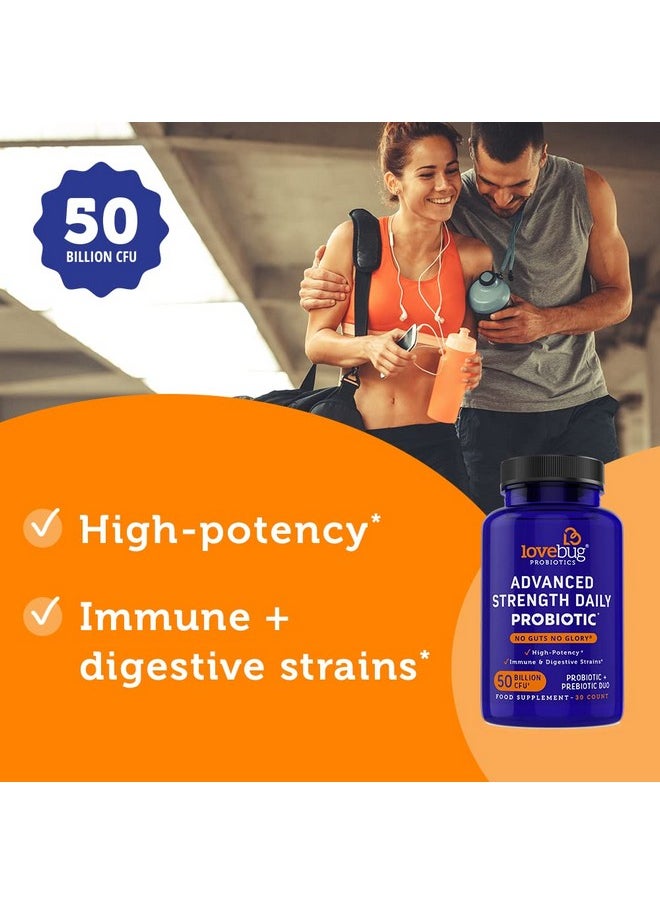 LoveBug Probiotics - Lovebug Award Winning Maximum Strength | Rebuild & Restore Immune and Digestive Microbiome | 10 Clinically Studied Strains for Constipation, Diarrhea & Upset Stomach | 25 Billion CFU - Image 1