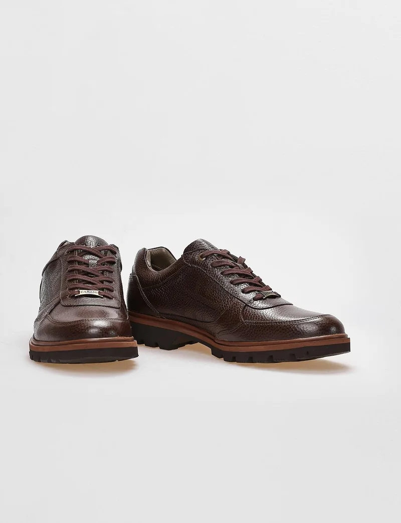 Cabani Leather Brown Lace-Up Men's Casual Shoes