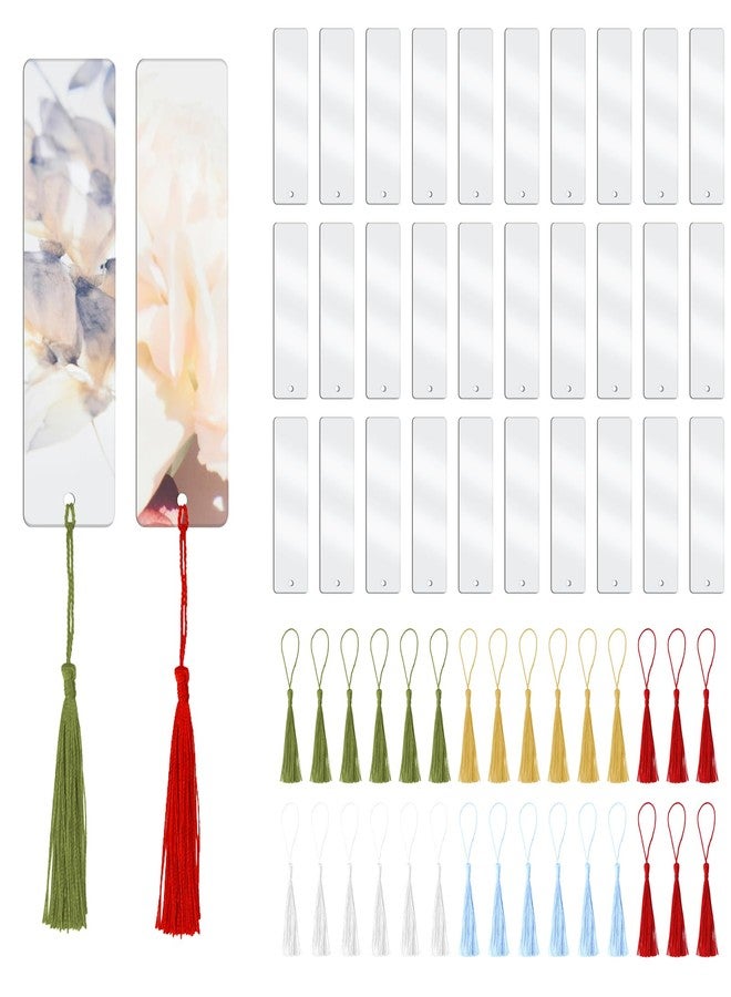 Abvsdu 30 Pcs Clear Acrylic Bookmarks - Image 1