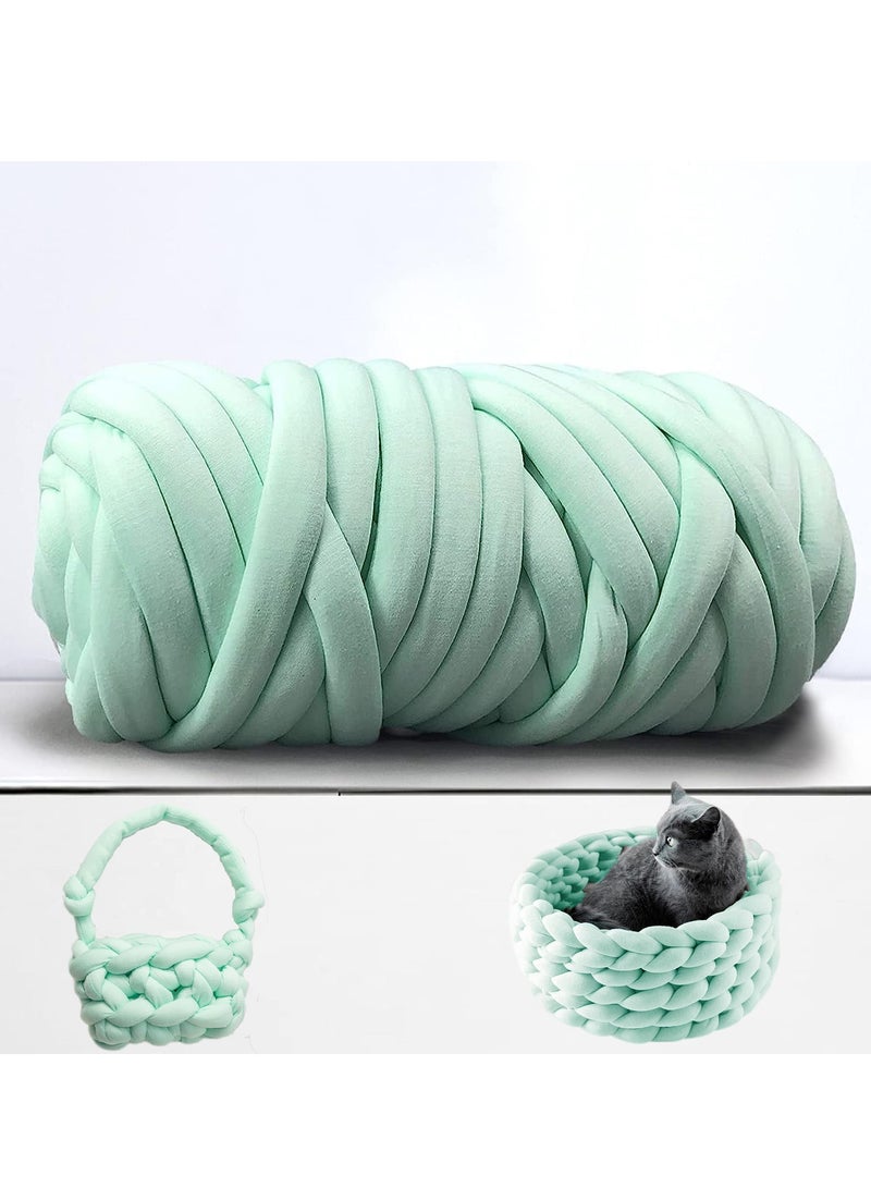 SYOSI Arm Knitting Yarn for Chunky Braided Knot Throw Blanket DIY Soft Extra Cotton Washable, Bulky Giant Yarn for Weave Craft Crochet Sofa Blanket Pillow Pet Bed 3CM W / 36Feet L, 1.1LB - Image 1