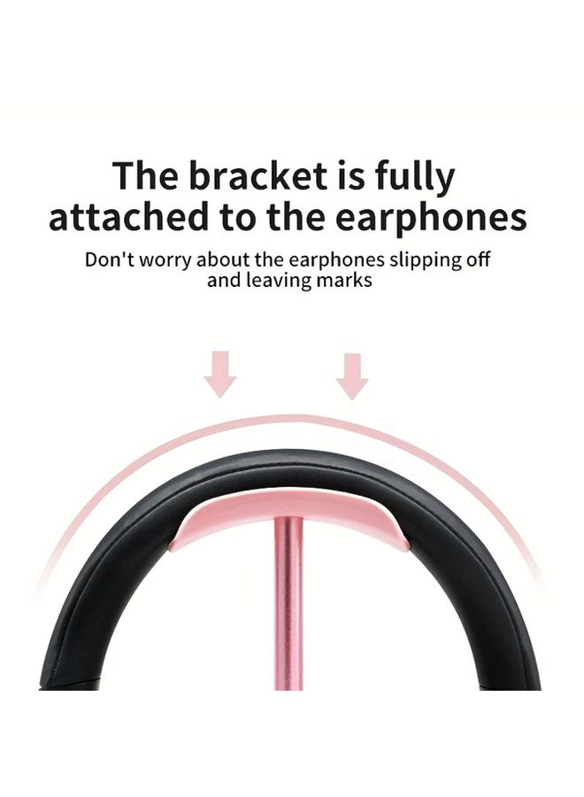 Pink Aluminum Alloy Headphone Stand Pack Of 3 Colors Compatible All Over Ear Models - Image 5