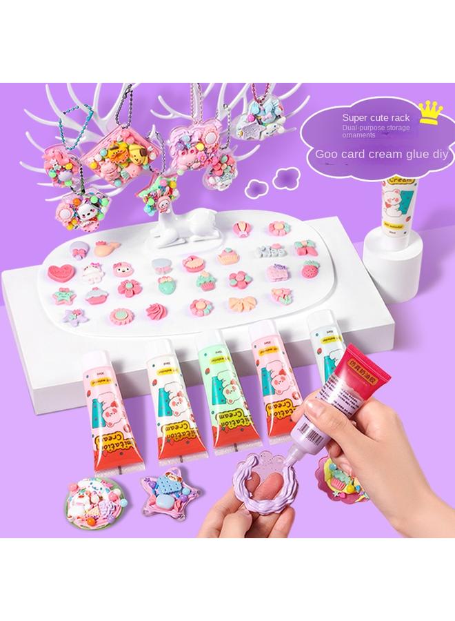 Bluejw Cream Gel Goo Card Suit Sticker Toy Diy Goo Plate Hand Account Children's Toy Gift Box Set Handmade Material Bag - Image 4