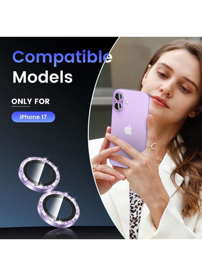 Tensea for iPhone 17 Camera Lens Protector, 9H Tempered Glass Camera Cover Screen Protector, HD Clear, Metal Individual Ring for iPhone 17 6.3inch - Image 2