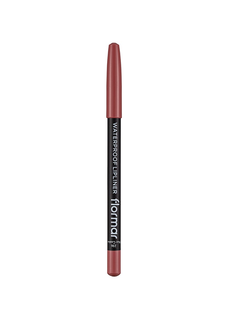 flormar Waterproof Lipliner – 236 – Blendable, Long-Wear, Waterproof, Precise Tip, Smooth Nut Cookie - Image 2