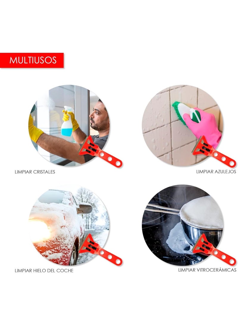 Emerald Scraper for cleaning glasses, convenient and easy to use. Scraper for glass ceramic and tiles.Cleaning glass for car and home. - Image 3