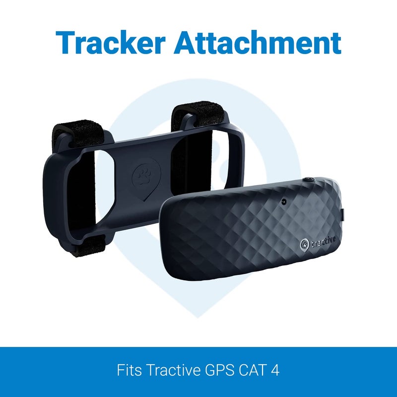Tractive GPS Cat 4 Tracker harness Attachment, for Cat Walks with Peace of Mind, Velcro Straps, Black - Image 2