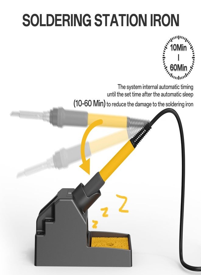 BAKON BK882 Soldering Station 2-IN-1 Hot Air Rework Station,90W Soldering Stations with °F /°C, Cool/Hot Air Conversion, Digital Temperature Correction and Sleep Function - Image 3