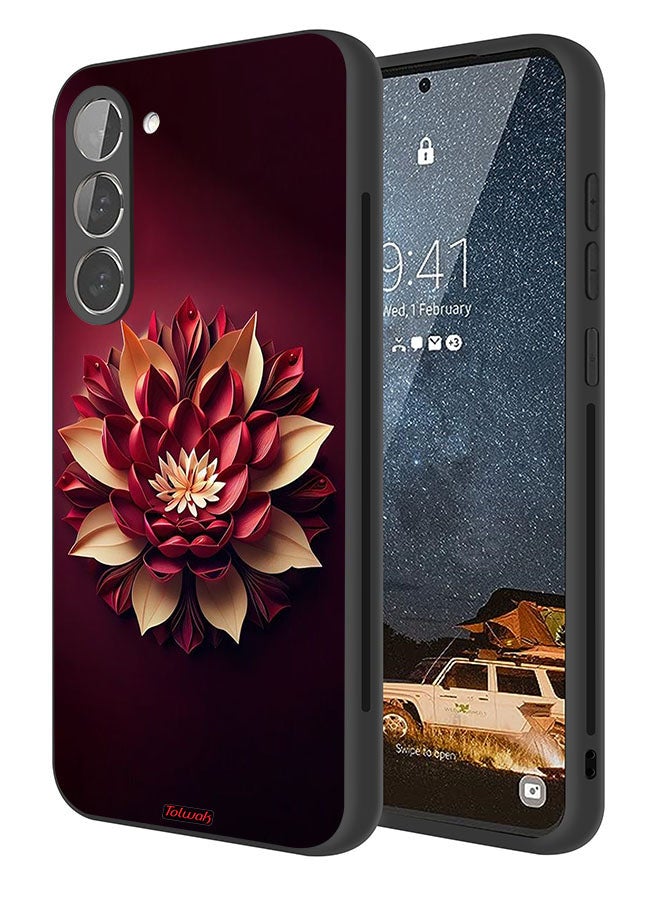 Tolwak Samsung Galaxy S23 5G Protective Case Cover Flower Abstract Design - Image 1