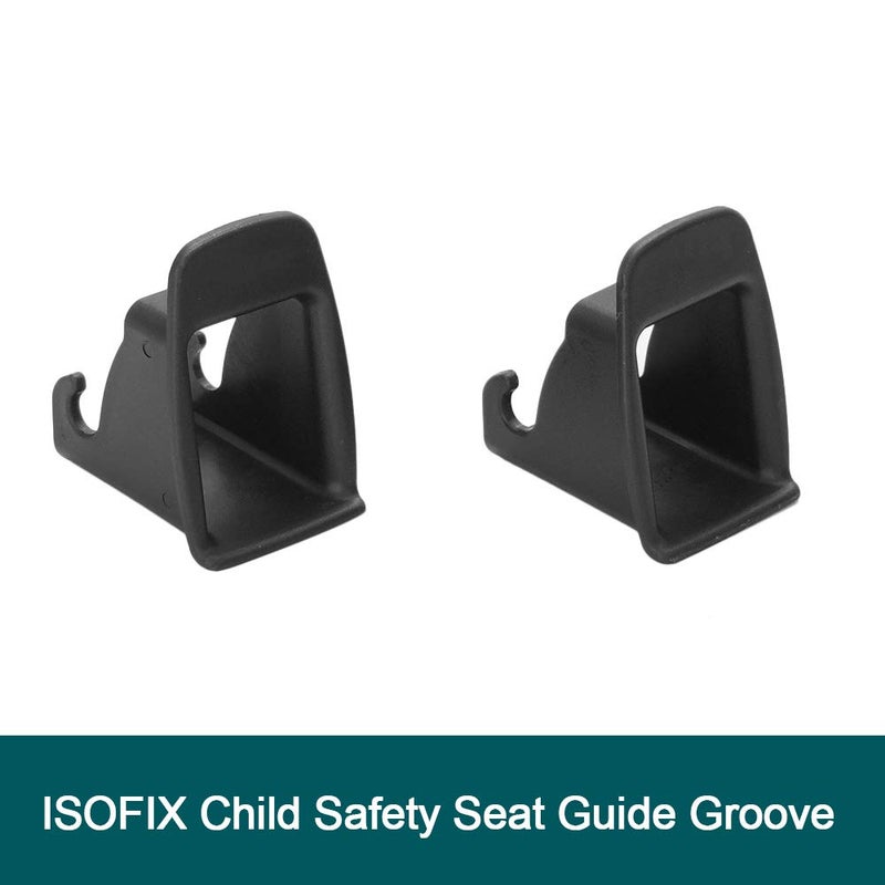 Carrfan 2pcs Car Child Seat ISOFIX Interface Buckle, Black Fixed Guide Groove - Image 4