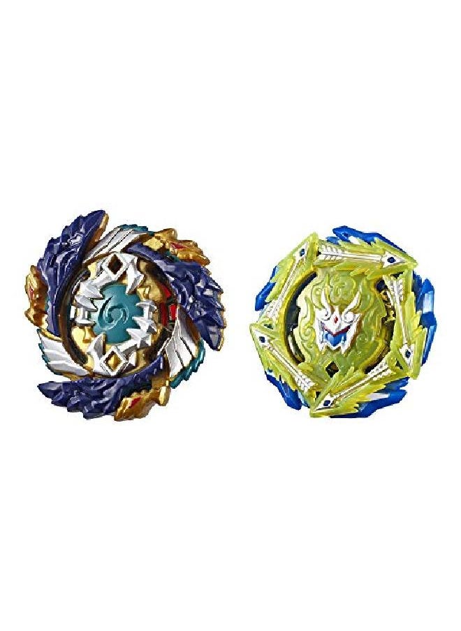 BeyBlade - Burst Turbo Slingshock Dual Pack Fafnir F4 And Rudr R4 1 Leftspin 1 Rightspin Battling Tops Age 8+ - Image 1