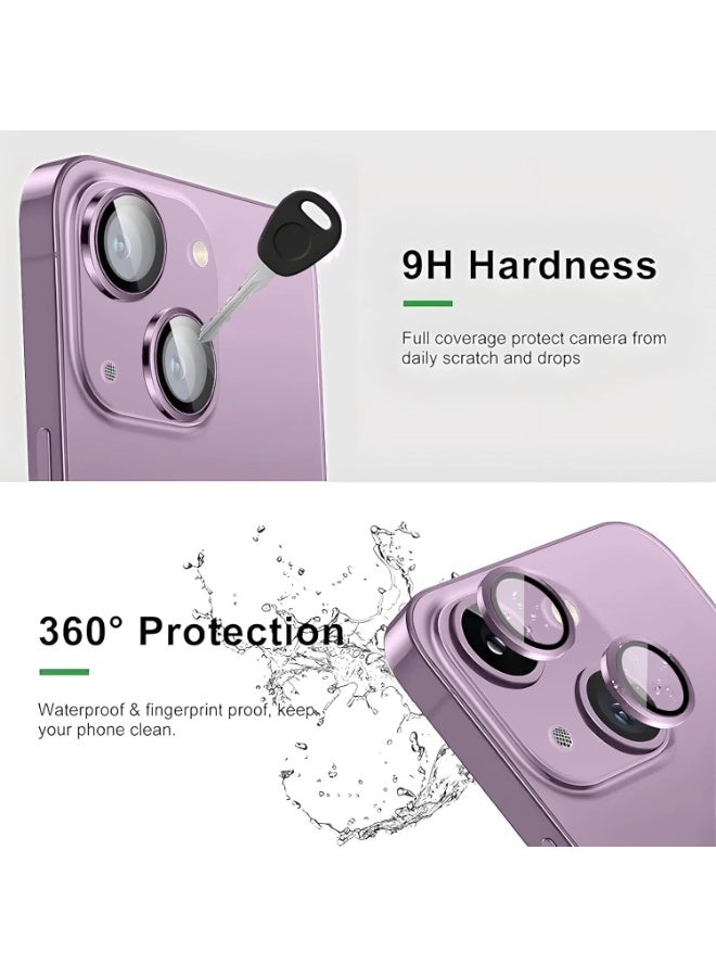واقي عدسة الكاميرا لهاتف iPhone 15 / iPhone 15 Plus، واقيات عدسة فردية فائقة الدقة مقاومة للكسر، زجاج مقوى فائق القوة 9H مع حافة من الألومنيوم، رفيع للغاية، (وردي) - Image 5