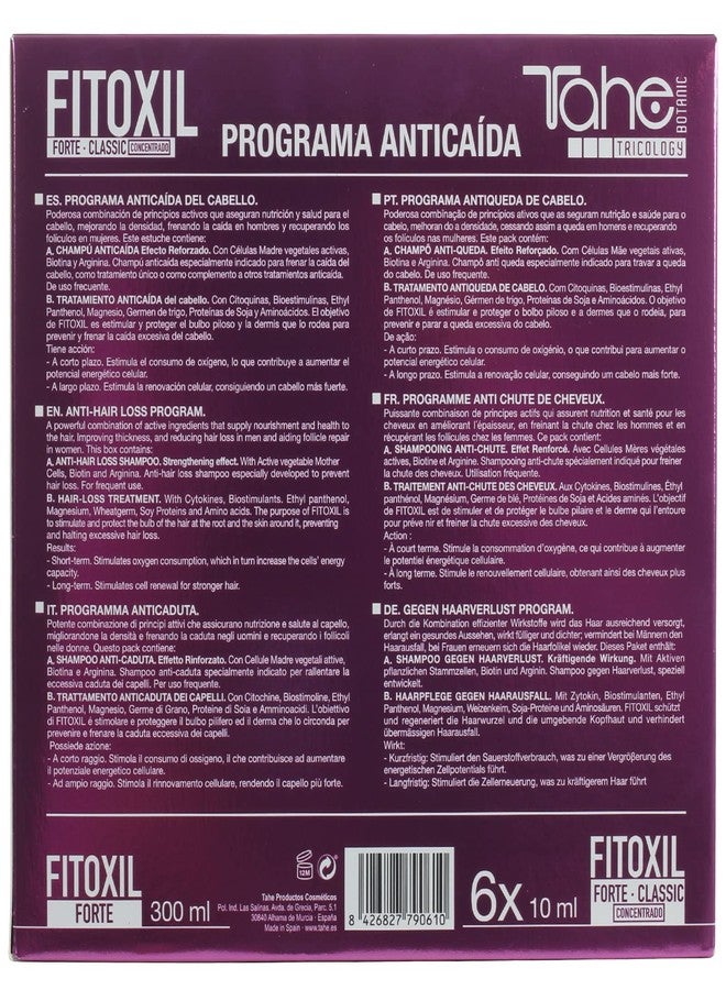 تاهي مجموعة تاهي بوتانيك فيتوكسيل الصغيرة فورت كلاسيك - علاج تساقط الشعر 6 × 10 مل + شامبو 300 مل - Image 2
