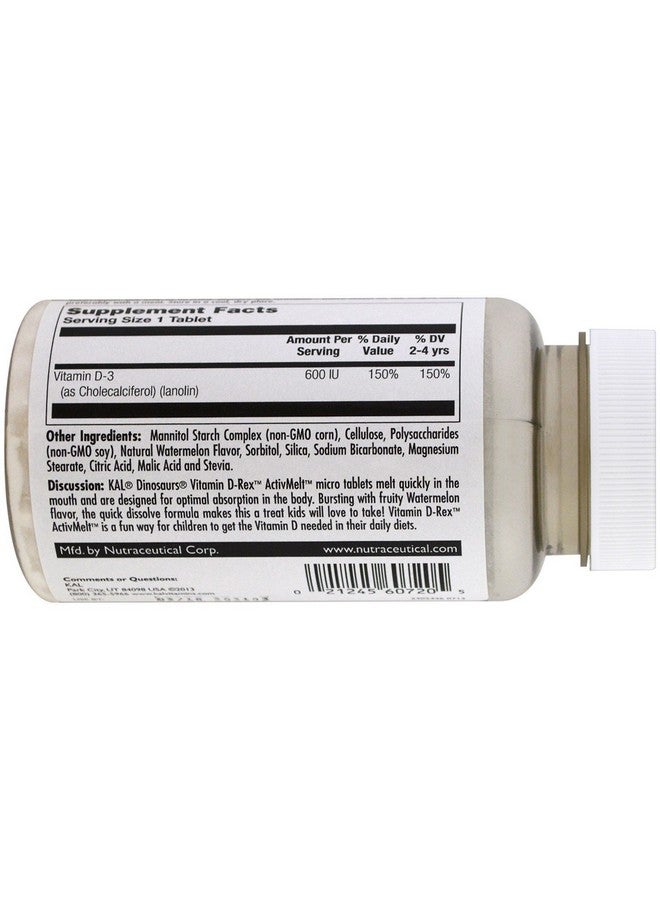 Kal 600 Iu Watermelon D-rex Tablets, 120 Count - Image 3