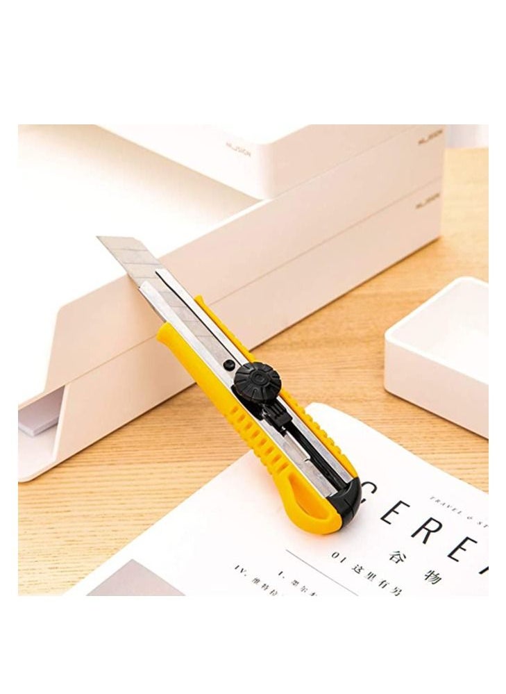 Deli Auto Lock Utility Cutter Knife With A Pack of Blades Assorted Colours  - Image 4