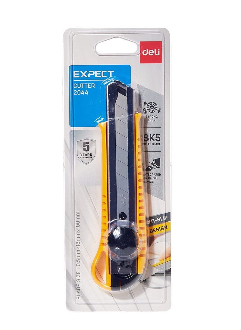Deli Auto Lock Utility Cutter Knife With A Pack of Blades Assorted Colours  - Image 2
