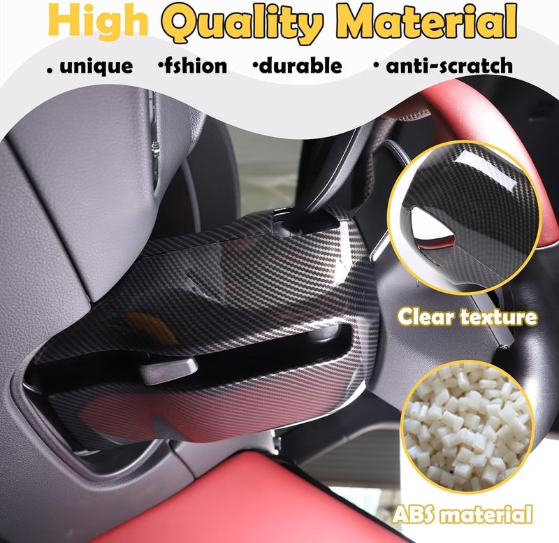 CHEAYAR Steering Column Cover Trim Kit for Toyota Supra GR A90 A91 MK5 2019-2022 - Carbon Fiber Pattern - Image 3