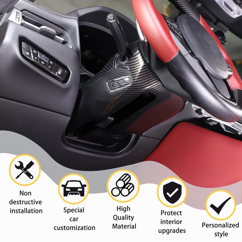 CHEAYAR Steering Column Cover Trim Kit for Toyota Supra GR A90 A91 MK5 2019-2022 - Carbon Fiber Pattern - Image 4