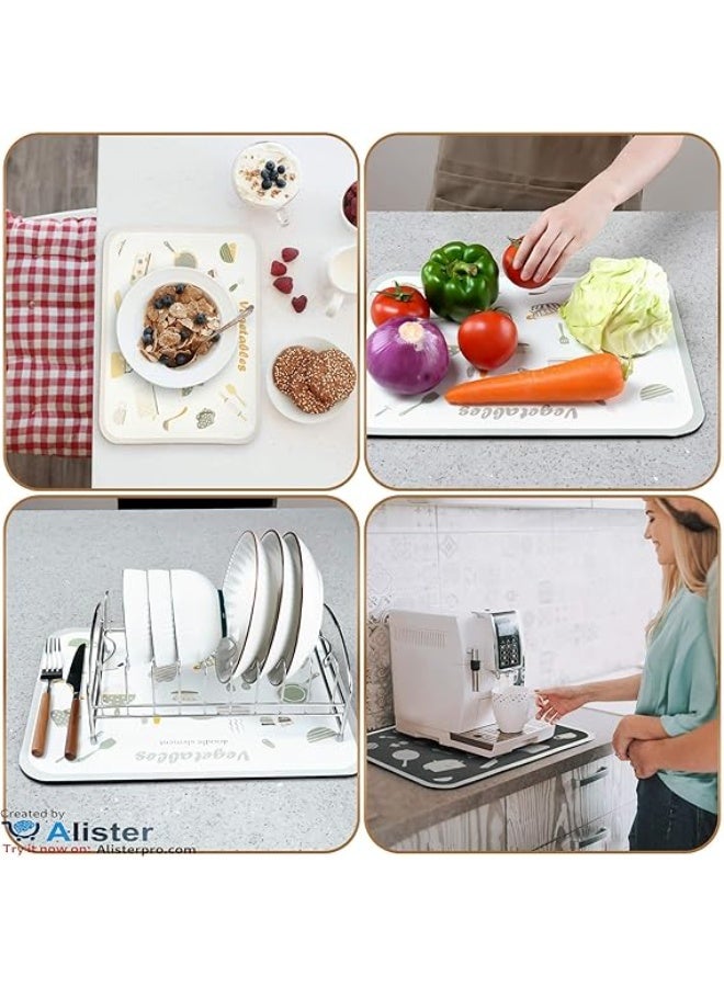 High Performance Dish Drying Mat for Kitchen Use - Stain, Leak & Heat Resistant - Easy to Clean - Ideal for Counters, Sink Sinks, Dish Racks and Coffee (Large(40 * 60)) - Image 2