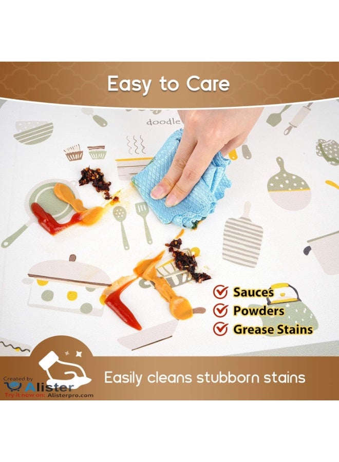 High Performance Dish Drying Mat for Kitchen Use - Stain, Leak & Heat Resistant - Easy to Clean - Ideal for Counters, Sink Sinks, Dish Racks and Coffee (Large(40 * 60)) - Image 5