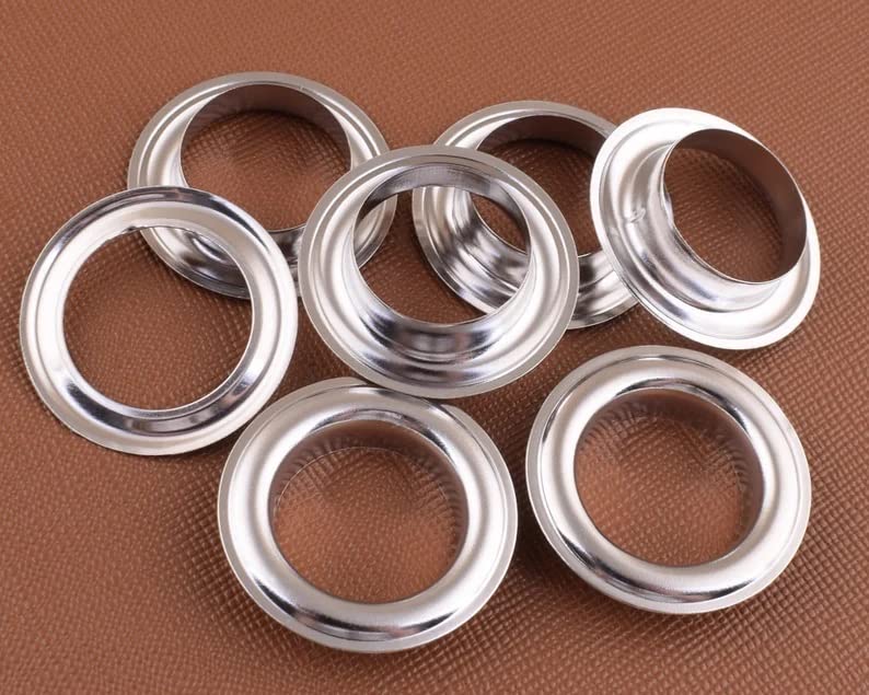 Nimida ™ Grommet/Eyelet Large size Outer Dia 35 MM Inner Dia 20.50 MM | Nickel Colour | for Tarpaulin, Banners, Leather bags etc | Pack of 20 - Image 2