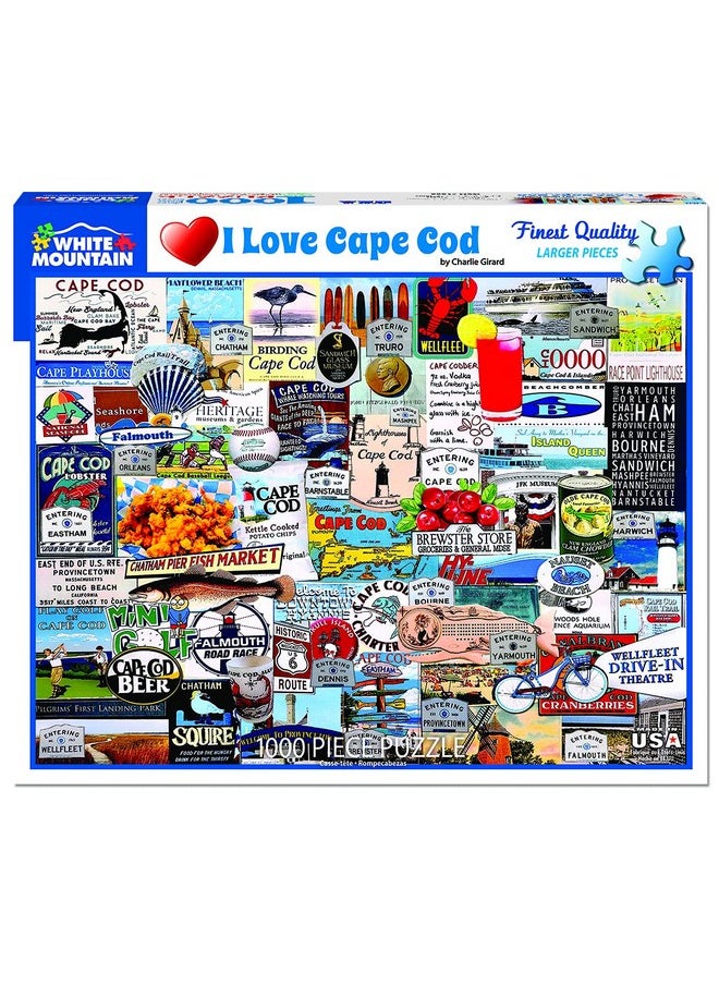 WHITE MOUNTAIN - Puzzles I Love Cape Cod - 1000 Piece Jigsaw Puzzle - Image 1