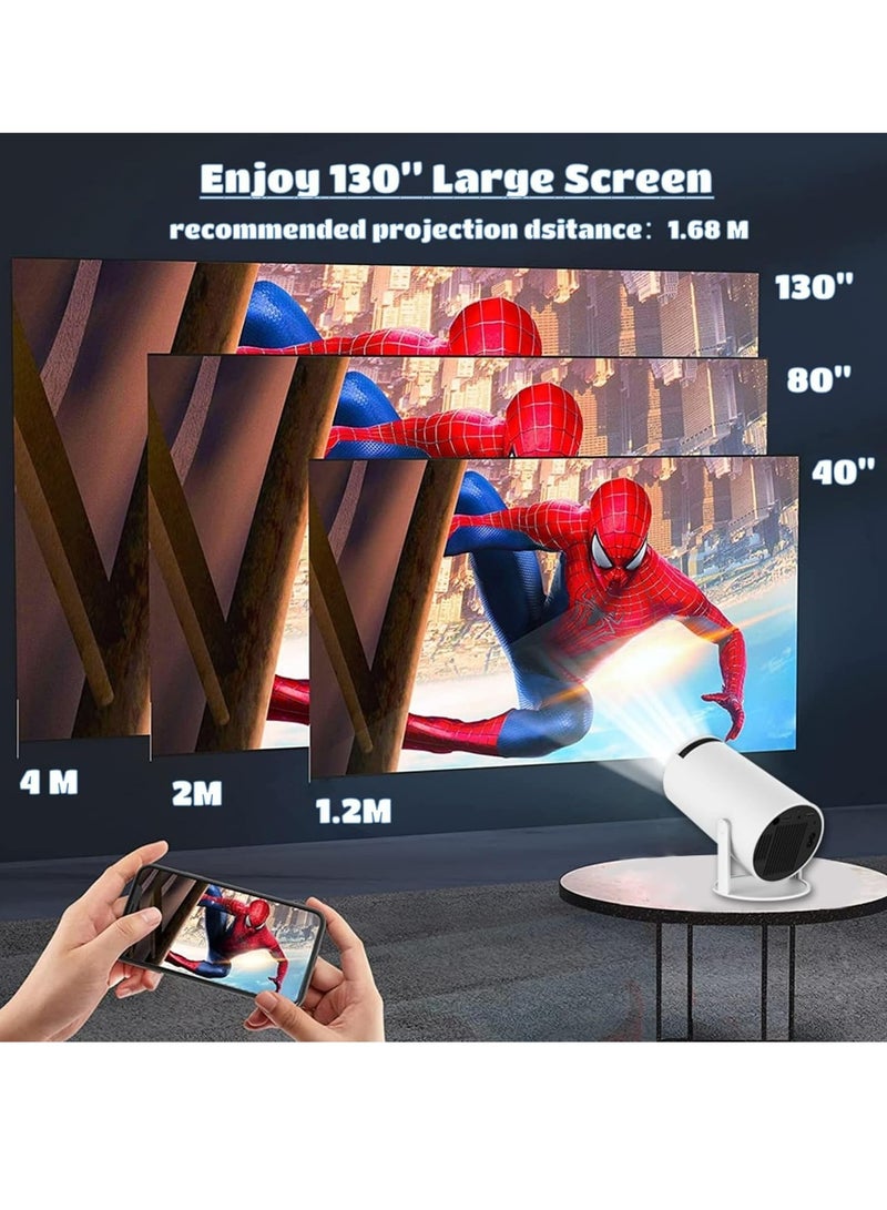 4K Mini Projector with and Bluetooth, Portable Smart Projector 1080P Support, 180°Rotatable Home Movie Projector Android 11 for Phone/TV Stick/Laptop - Image 4