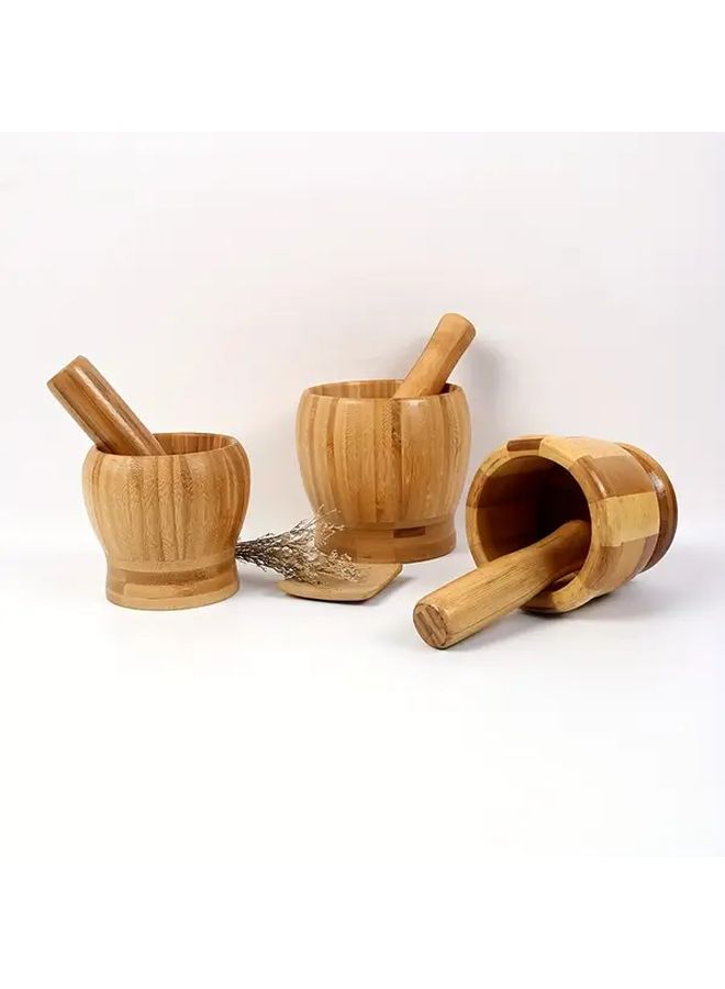 Heavy Duty Manual Food Processor Garlic Mincer Pepper Grinder Size S Natural Wood Grain - Image 5