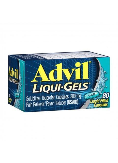 Advil Liqui-Gels Pain Reliever and Fever Reducer, Pain Medicine for Adults with Ibuprofen 200mg for Headache, Backache, Menstrual Pain and Joint Pain Relief - 80 Liquid Filled Capsules