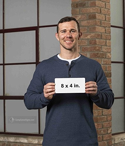 ComplianceSigns.com Utility Room Braille Sign, ADA-Compliant Braille and Raised Letters, 8x4 inch Black Acrylic with Adhesive Mounting Strips - Image 2