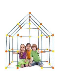68 Piece Fort Building Kit Kids Toys - Construction Fort Toys for Kids Builder Gifts with Blanket to DIY Building Toy Castles Tunnels Play Tent Indoor and Outdoor - Best Gift for kids