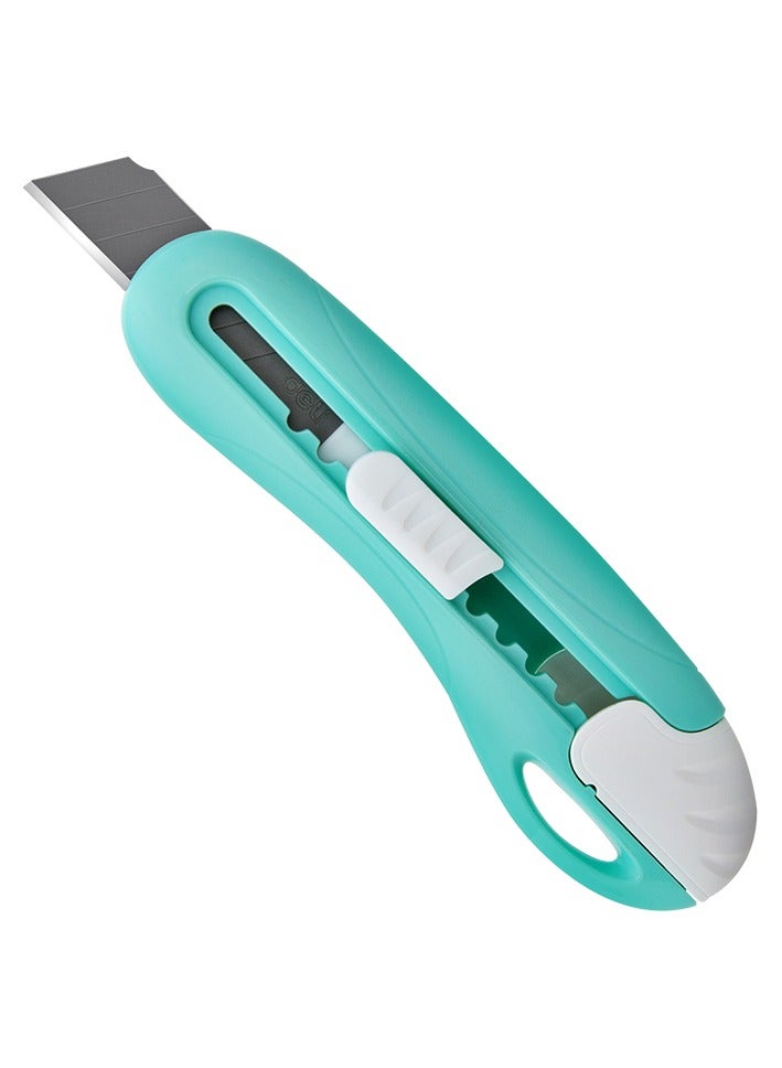 Deli Deli 2024 Mini Cutter for Office & Craft  – Retractable Box Cutter with Safety Lock, Ergonomic Design – 1 Piece, Random Color (Green/Blue/Pink/Yellow).  - Image 2