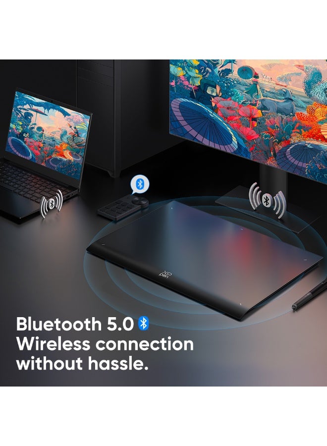 XP-PEN Wireless Drawing Tablet Deco Pro LW 2nd, 11 Inch Bluetooth Computer Graphics Tablet with X3 Pro Stylus & Mini Key-dial, Digital Drawing Pad for Animation, Digital Art, Video Editing - Image 5