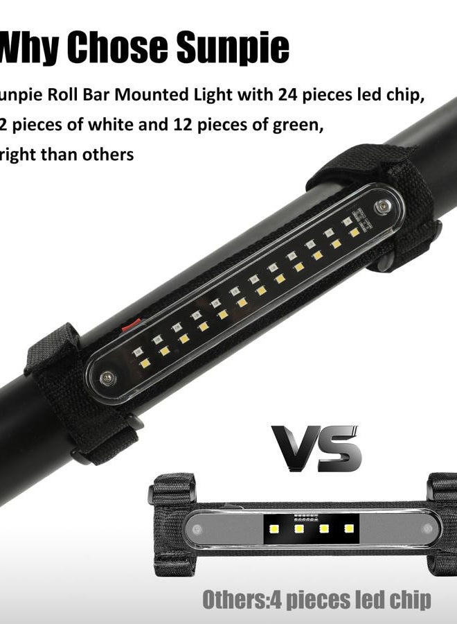SUNPIE UTV Dome Light Universal SXS Wireless Interior Lights for Polaris Canam Pioneer/Talon Kawasaki Mule/Teryx Arctic Cat Golf Cart Boat Off-Road SXS All w/1.1/4in-2in Ironwork, Two Light Mode - Image 2