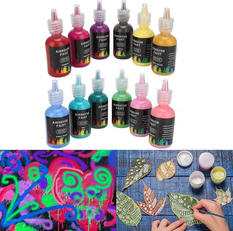 12 Color 348ml Matte Ink Set For DIY Crafts On Textile Metal Wood Ceramic - Image 5