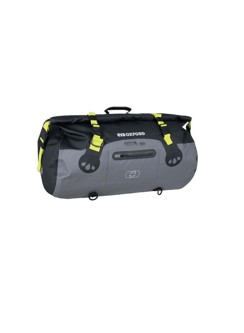 Oxford Oxford Aqua T-30 Roll Bag - Black/Grey/Fluo - Image 2
