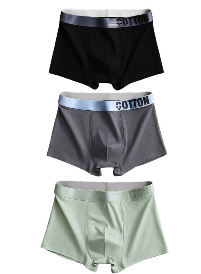 ShebSheb 3 Pack Men's Boxer Briefs, Soft and Breathable Cotton Underwear with ComfortFlex Waistband  - Image 2