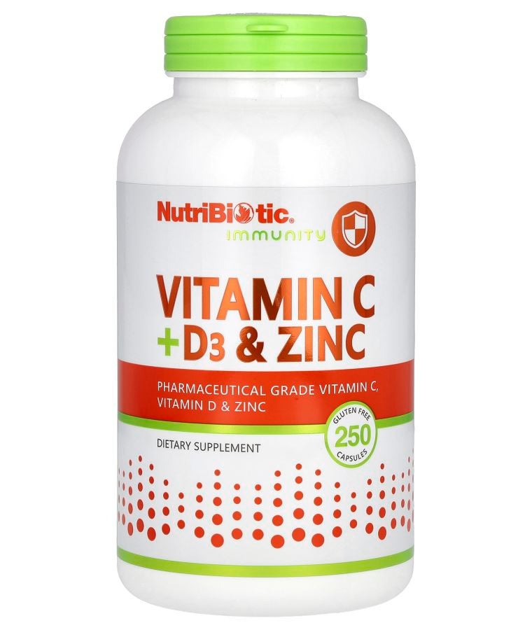 Immunity Vitamin C + D3 & Zinc 250 Capsules