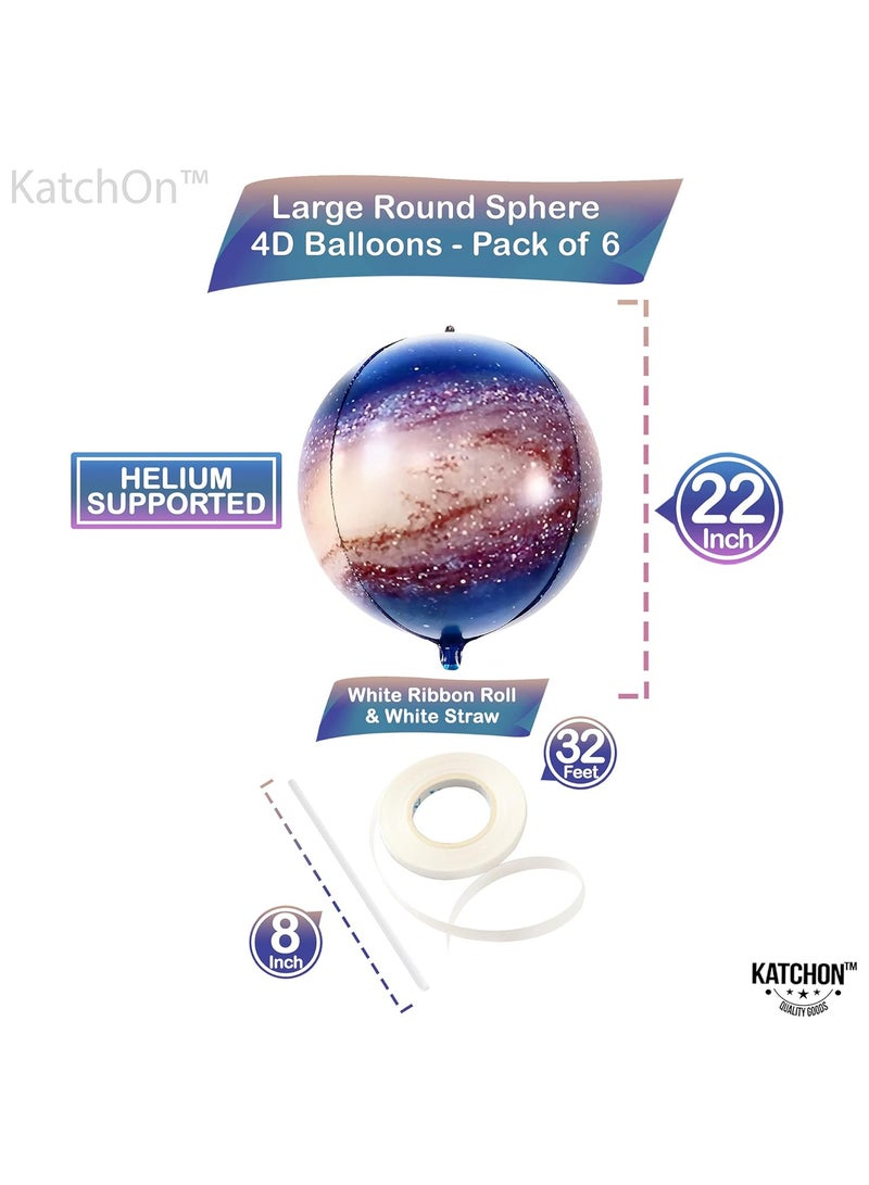 KATCHON Galaxy Foil Balloons Pack of 6 for Party Decoration - Image 2